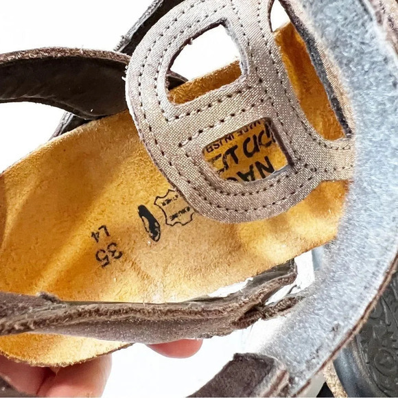 NAOT Sara Metallic Leather Gladiator Style Sandals Women’s Size‎ 4 EU 35 Summer - Picture 7 of 11